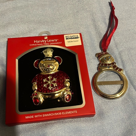 Harvey Lewis Ornament Set — Bear & Snowman - Picture 1 of 5